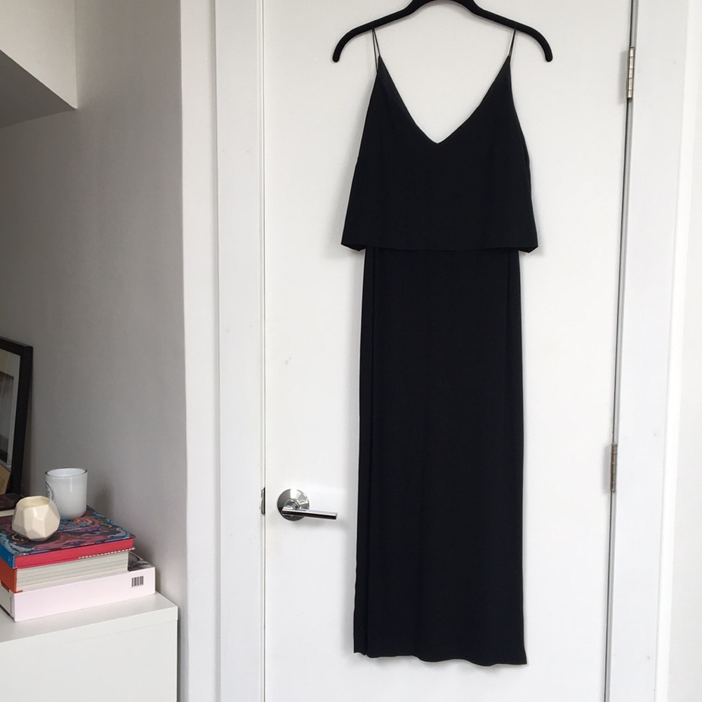 Sandro Paris Black Silk Dress
